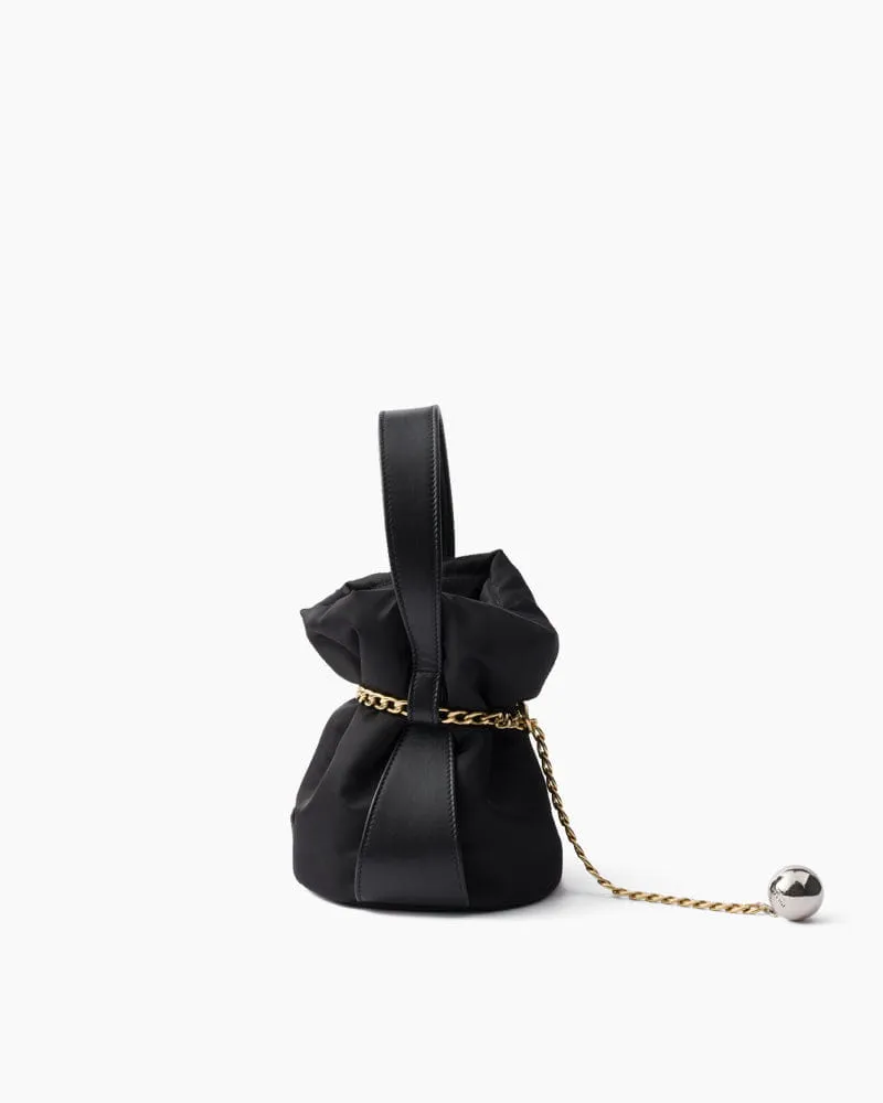 (Clean Up) Mini Re-Nylon and Nappa Leather Bucket Bag sold by Larosa product image thumbnail 3