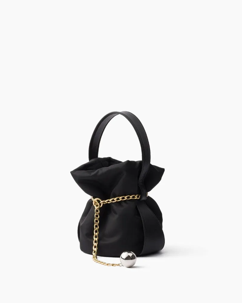 (Clean Up) Mini Re-Nylon and Nappa Leather Bucket Bag sold by Larosa