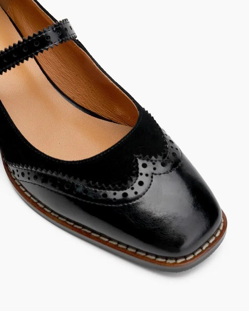 (Clean Up - US 9) Mary Jane Platform Mid Heel Oxfords Dress Shoes sold by Larosa product image thumbnail 2