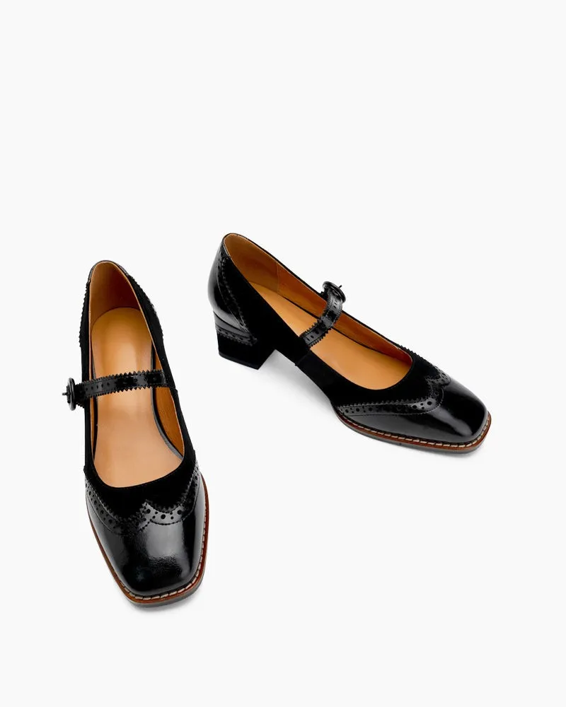 (Clean Up - US 9) Mary Jane Platform Mid Heel Oxfords Dress Shoes sold by Larosa product image thumbnail 4