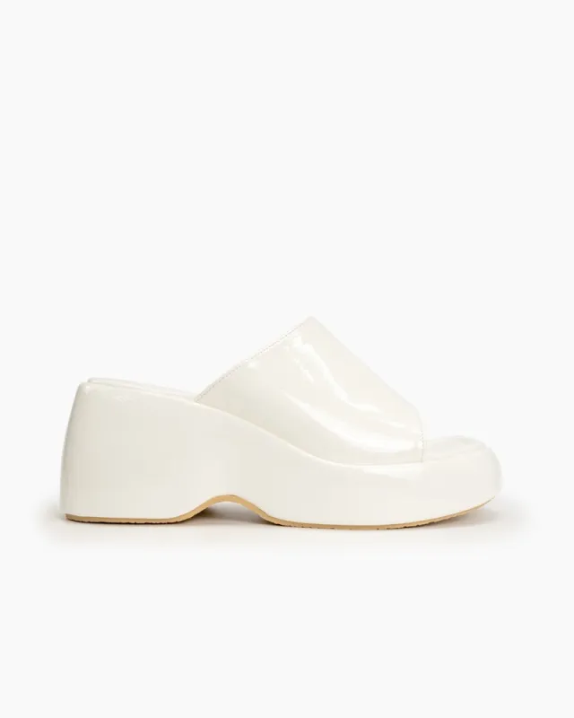 (Clean Up - US7/7.5) Patent Leather Sexy Wedge High Heel Platform Sandals made by Larosa