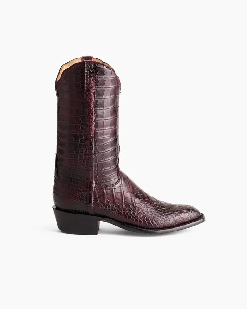 Men‘s Artisan Crocodile Pattern Western Boot sold by Larosa
