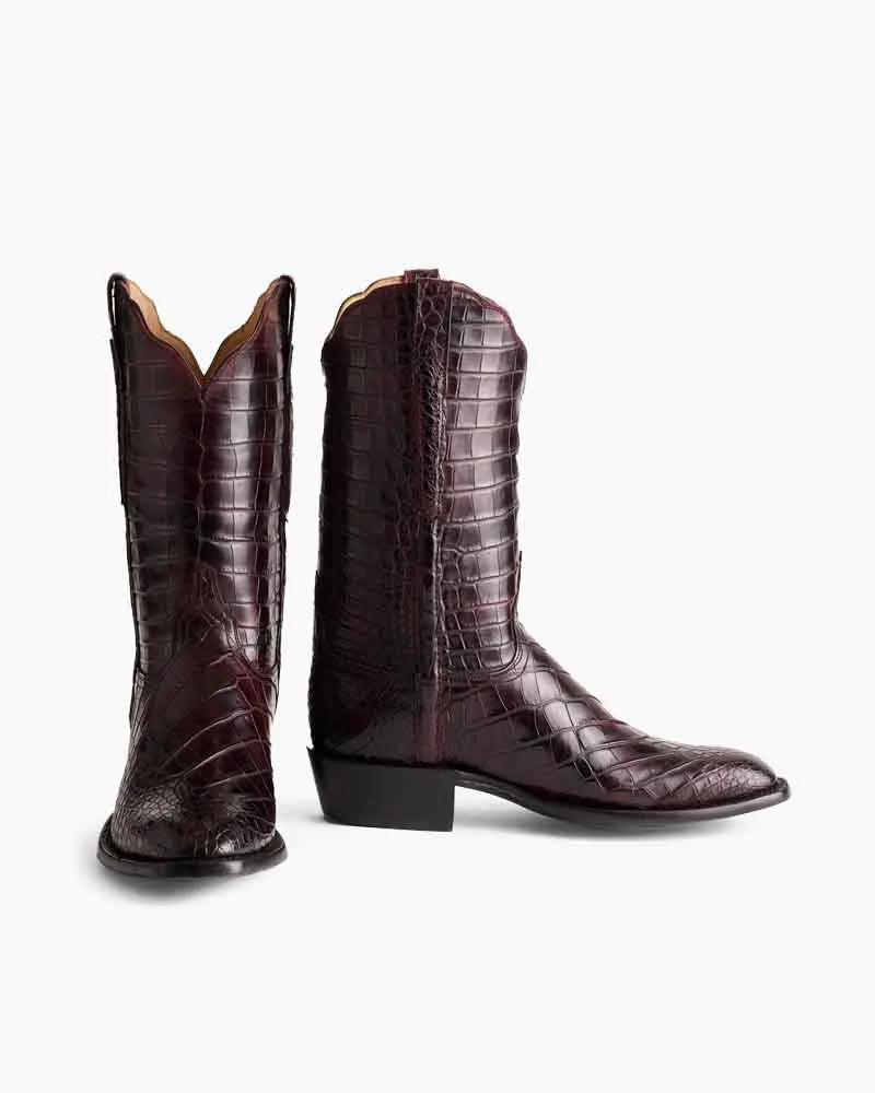Men‘s Artisan Crocodile Pattern Western Boot sold by Larosa product image thumbnail 3