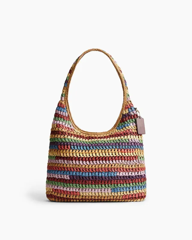 Colorful Summer Woven Everyday Shoulder Bag made by Larosa
