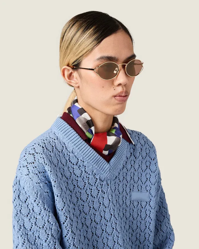 Urban Getaway Oval Metal Frame Sunglasses made by Larosa