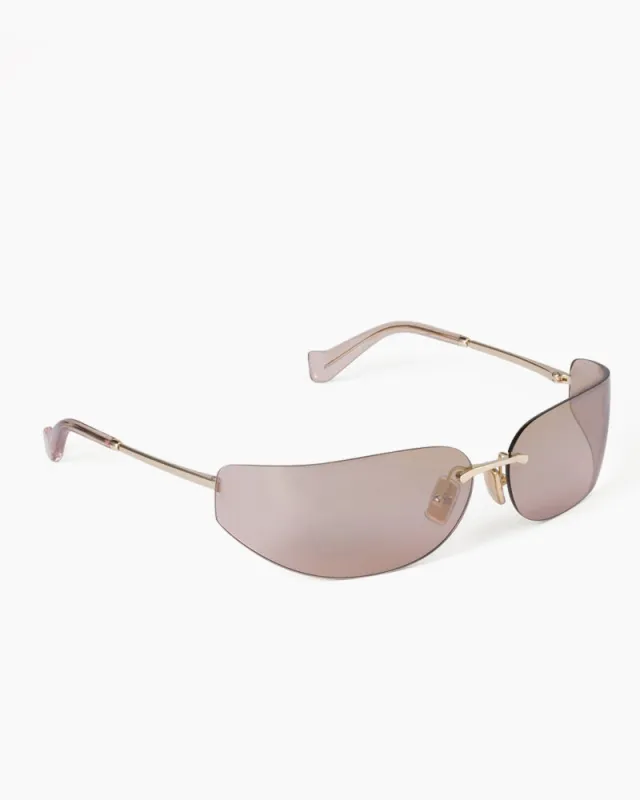 Chic Vacation Oversized Square Rimless Sunglasses made by Larosa