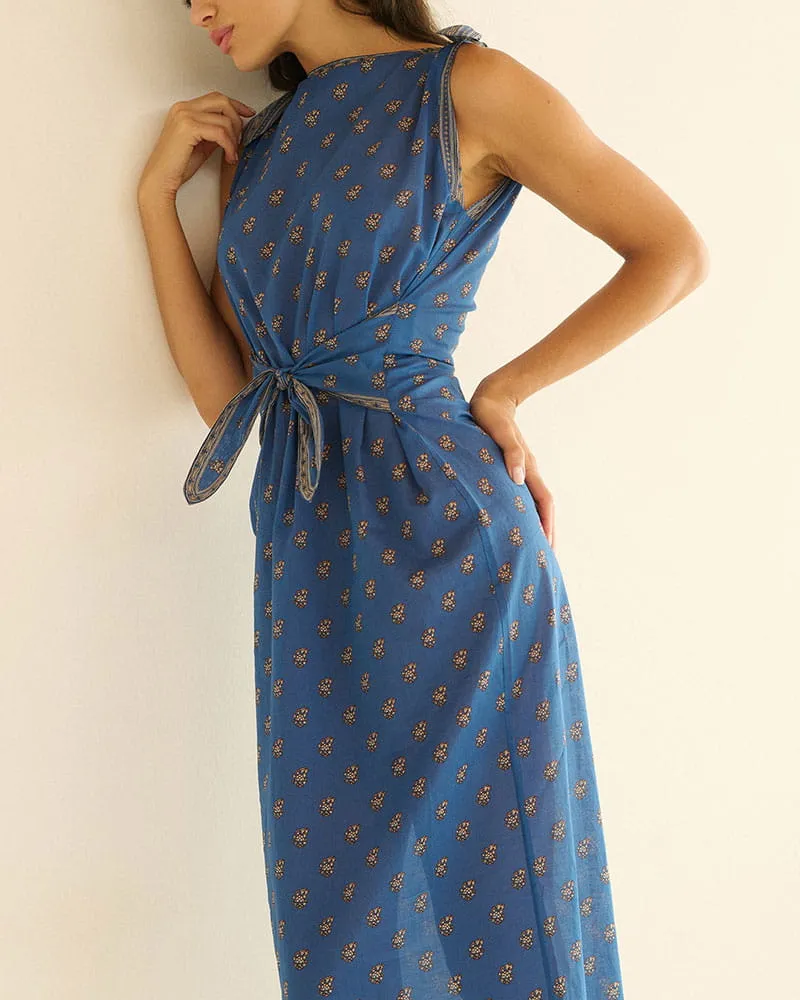 Summer Holiday Printed Wrap Midi Dress sold by Larosa product image thumbnail 2