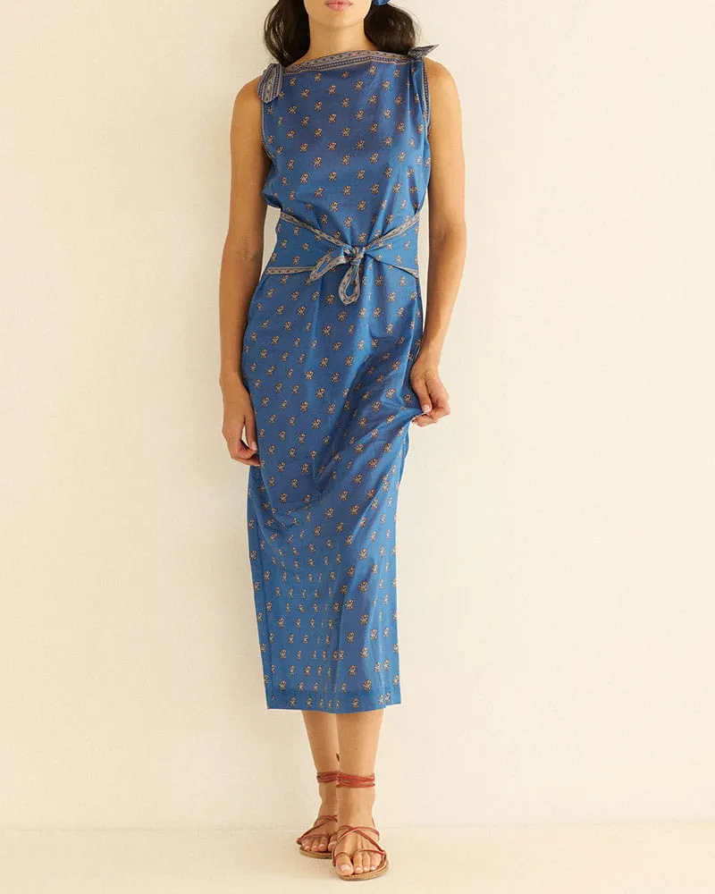 Summer Holiday Printed Wrap Midi Dress sold by Larosa product image thumbnail 3