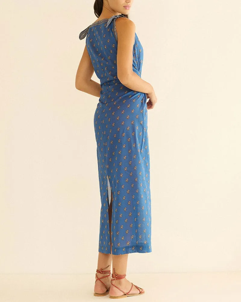Summer Holiday Printed Wrap Midi Dress sold by Larosa product image thumbnail 5