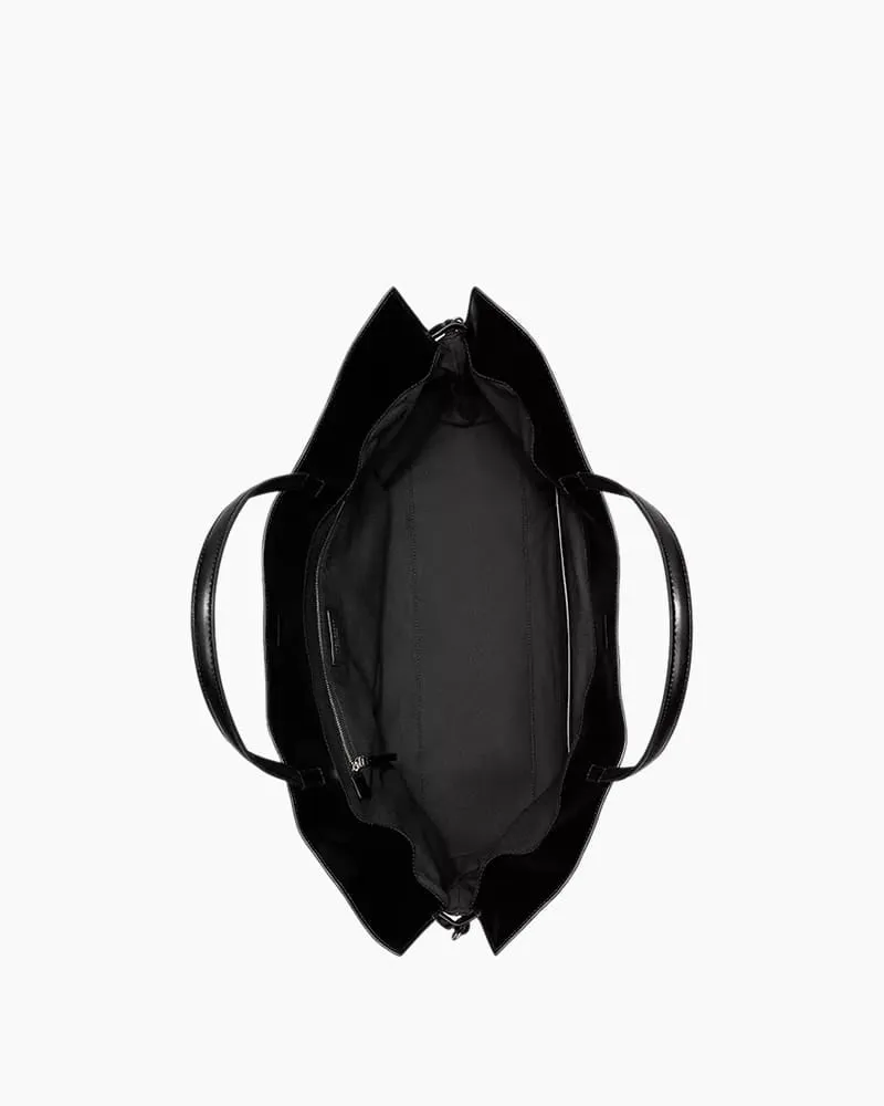 Small Sculpted Slouch Drawstring Leather Tote sold by Larosa product image thumbnail 4