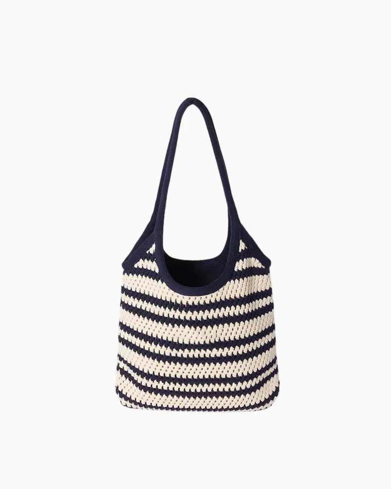 Striped Knit Shoulder Hobo Bag sold by Larosa product image thumbnail 2