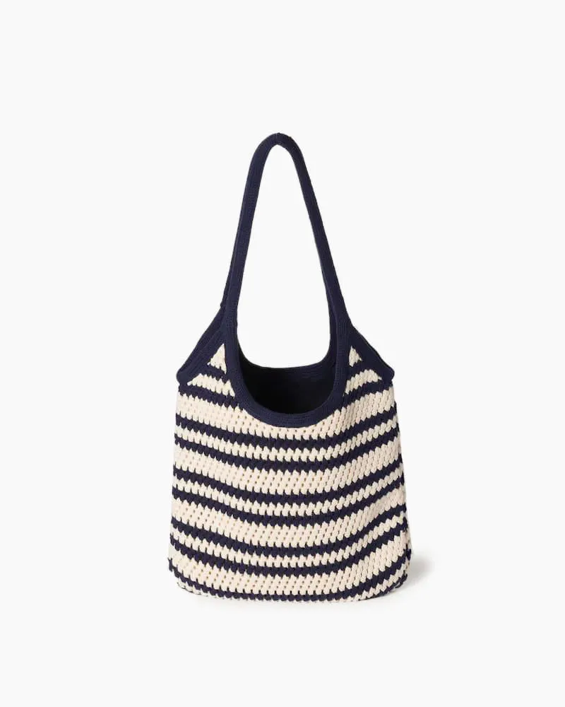 Striped Knit Shoulder Hobo Bag sold by Larosa