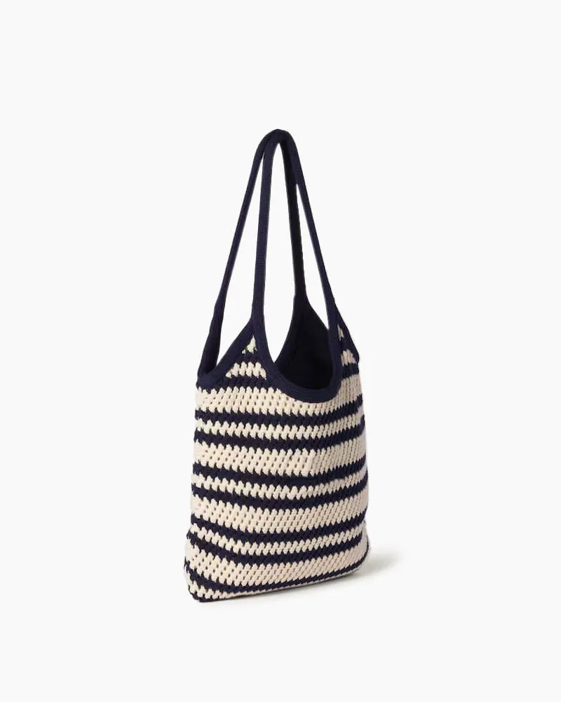Striped Knit Shoulder Hobo Bag sold by Larosa product image thumbnail 3