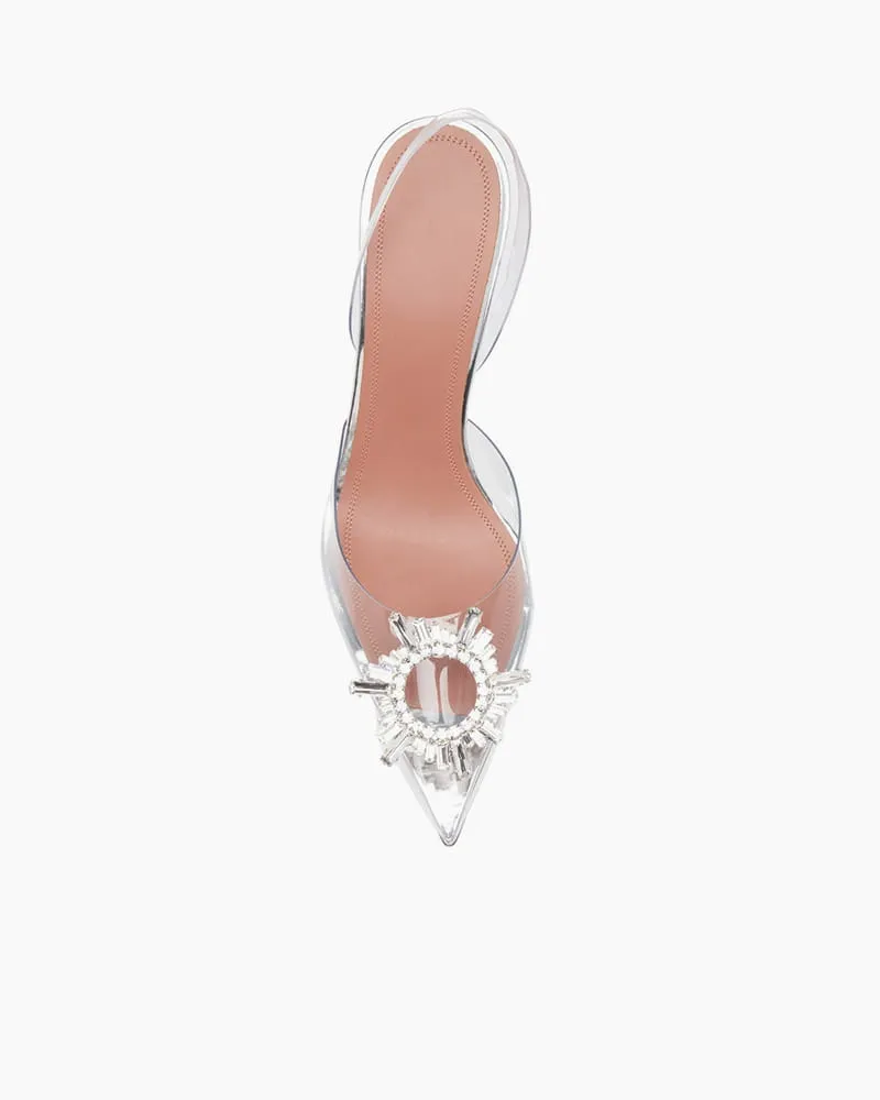 Glamorous Evening Crystal PVC Slingback Pumps sold by Larosa product image thumbnail 5