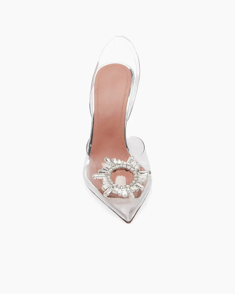 Glamorous Evening Crystal PVC Slingback Pumps sold by Larosa product image thumbnail 3