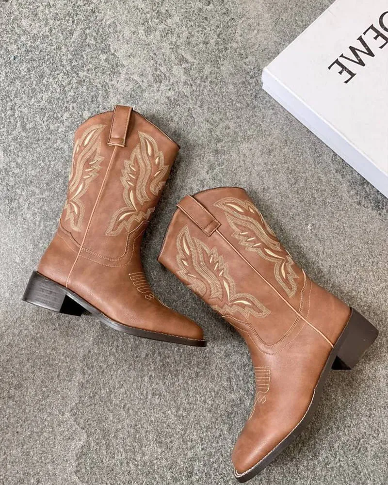 Casual Street Western Cowhide Mid Calf Boots sold by Larosa product image thumbnail 2