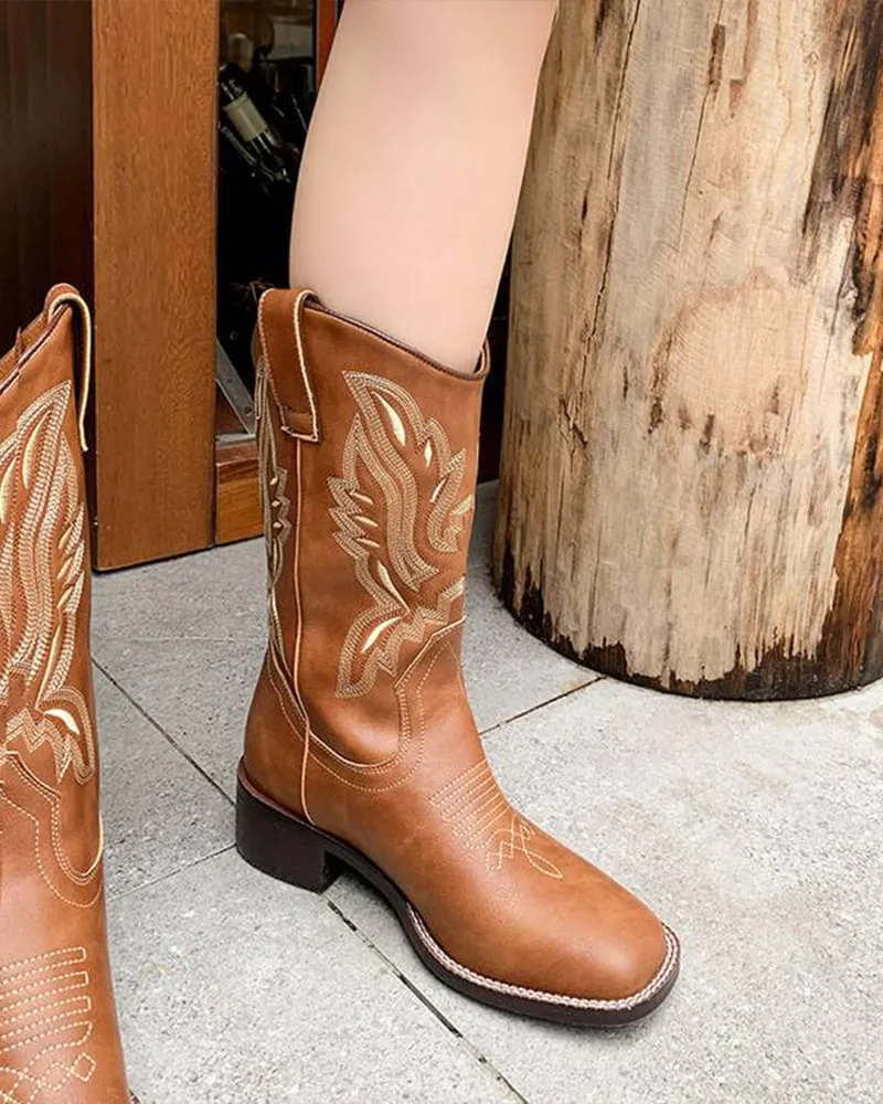 Casual Street Western Cowhide Mid Calf Boots sold by Larosa product image thumbnail 3