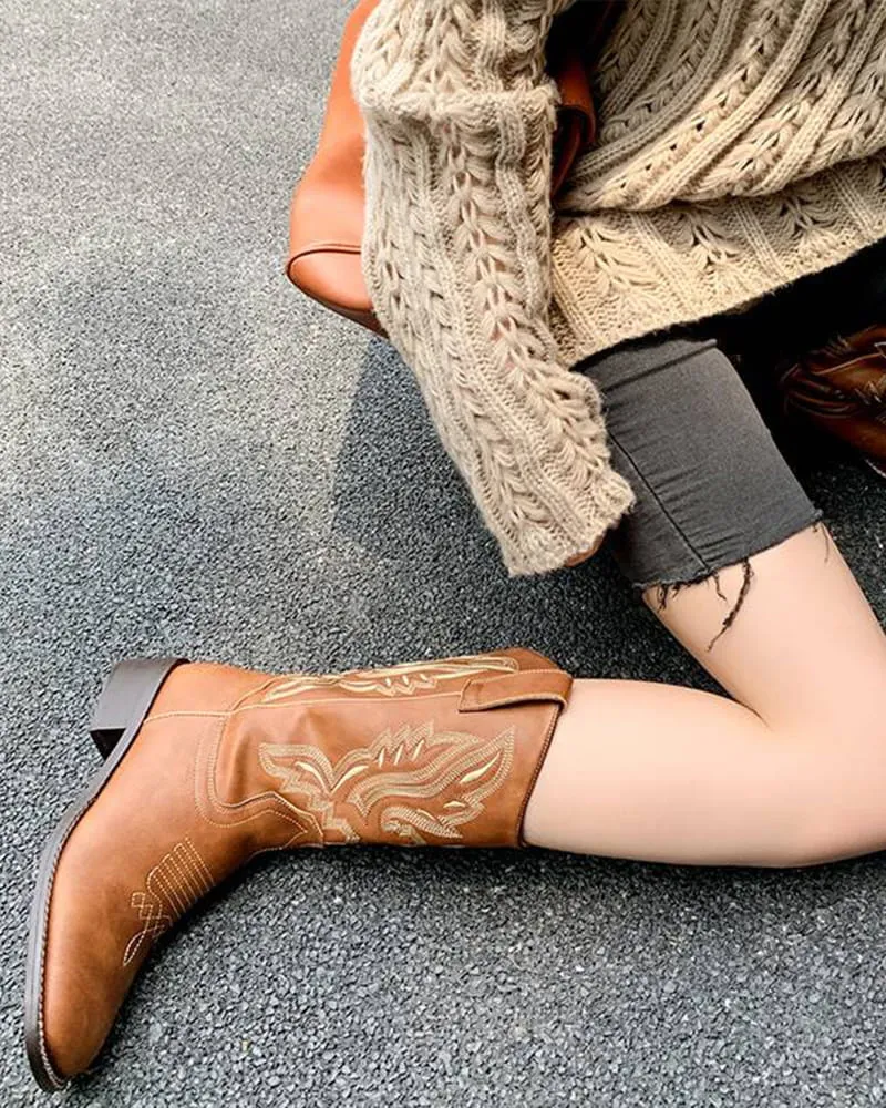 Casual Street Western Cowhide Mid Calf Boots sold by Larosa product image thumbnail 5