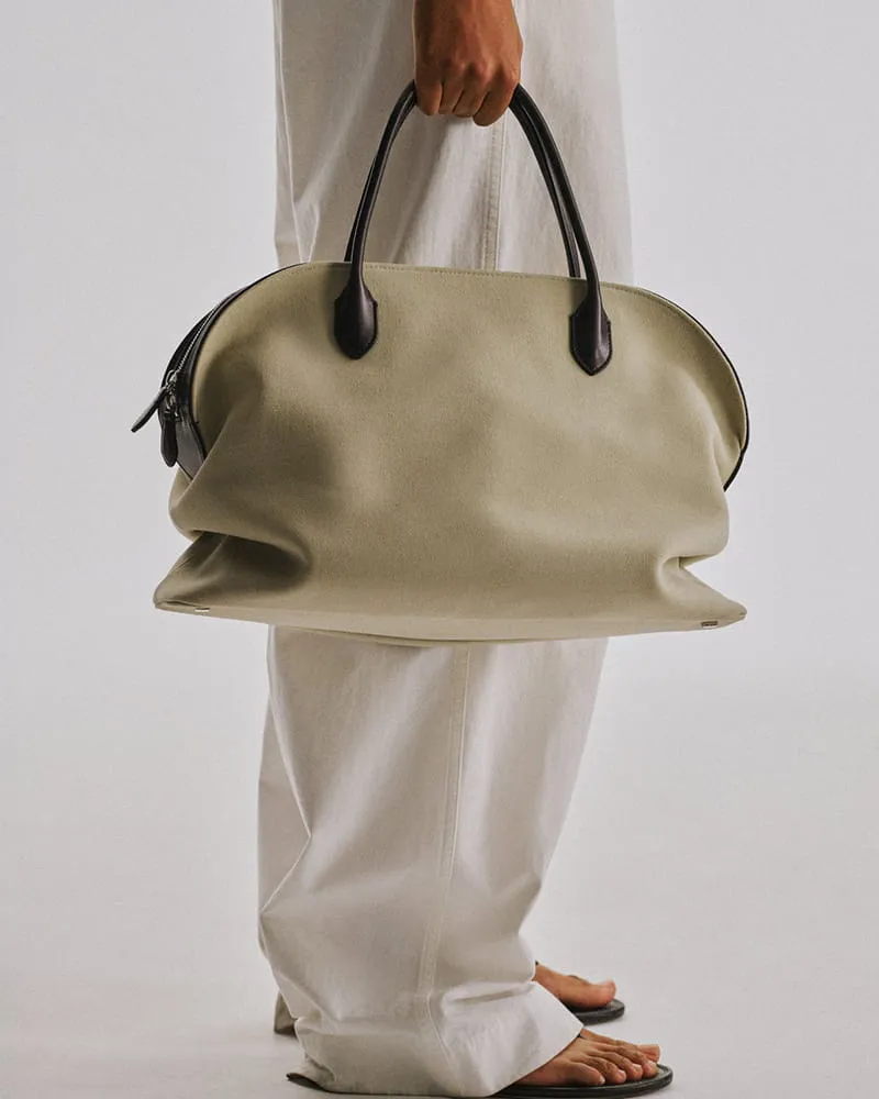 Soft Structured Canvas Leather Handle Tote sold by Larosa product image thumbnail 5