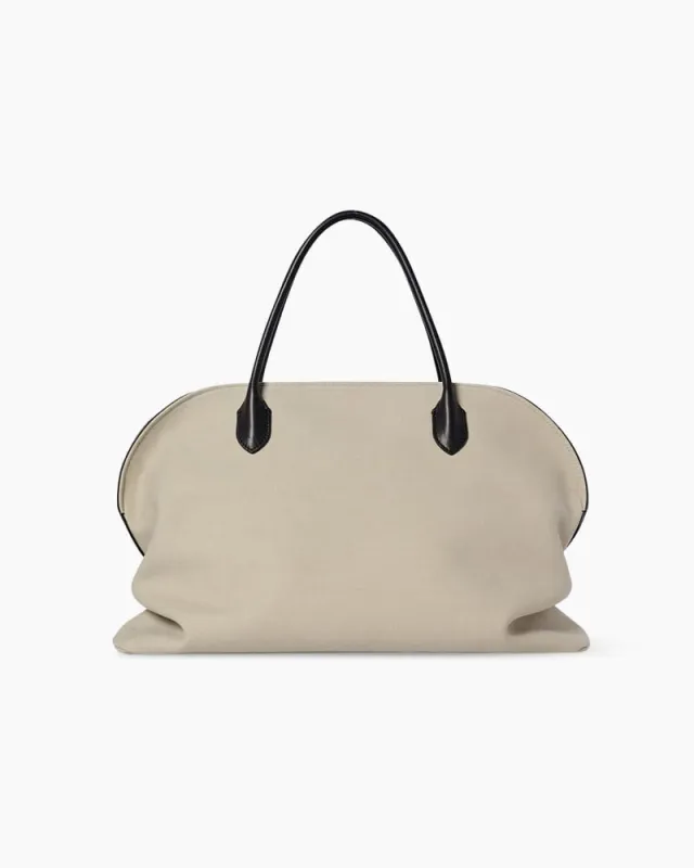 Soft Structured Canvas Leather Handle Tote made by Larosa