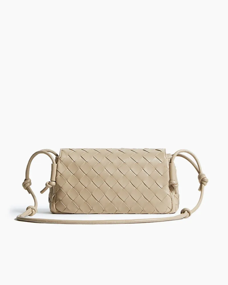 Evening Ready Woven Leather Crossbody Clutch sold by Larosa product image thumbnail 2