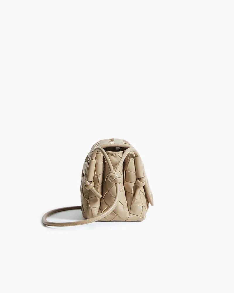 Evening Ready Woven Leather Crossbody Clutch sold by Larosa product image thumbnail 3