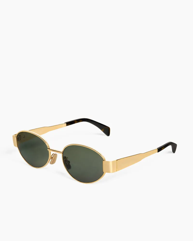 Oval Frame Sunglasses with Gold Tone Metal Detail sold by Larosa
