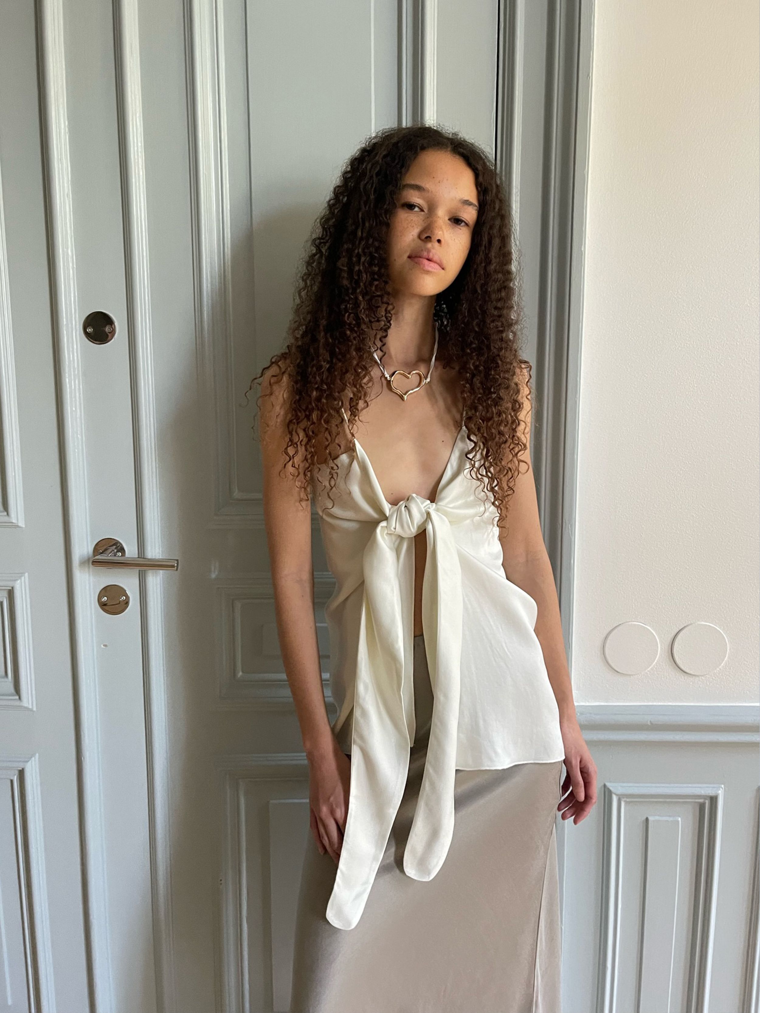 Tie Tank Top Cloud sold by djerf avenue product image thumbnail 3