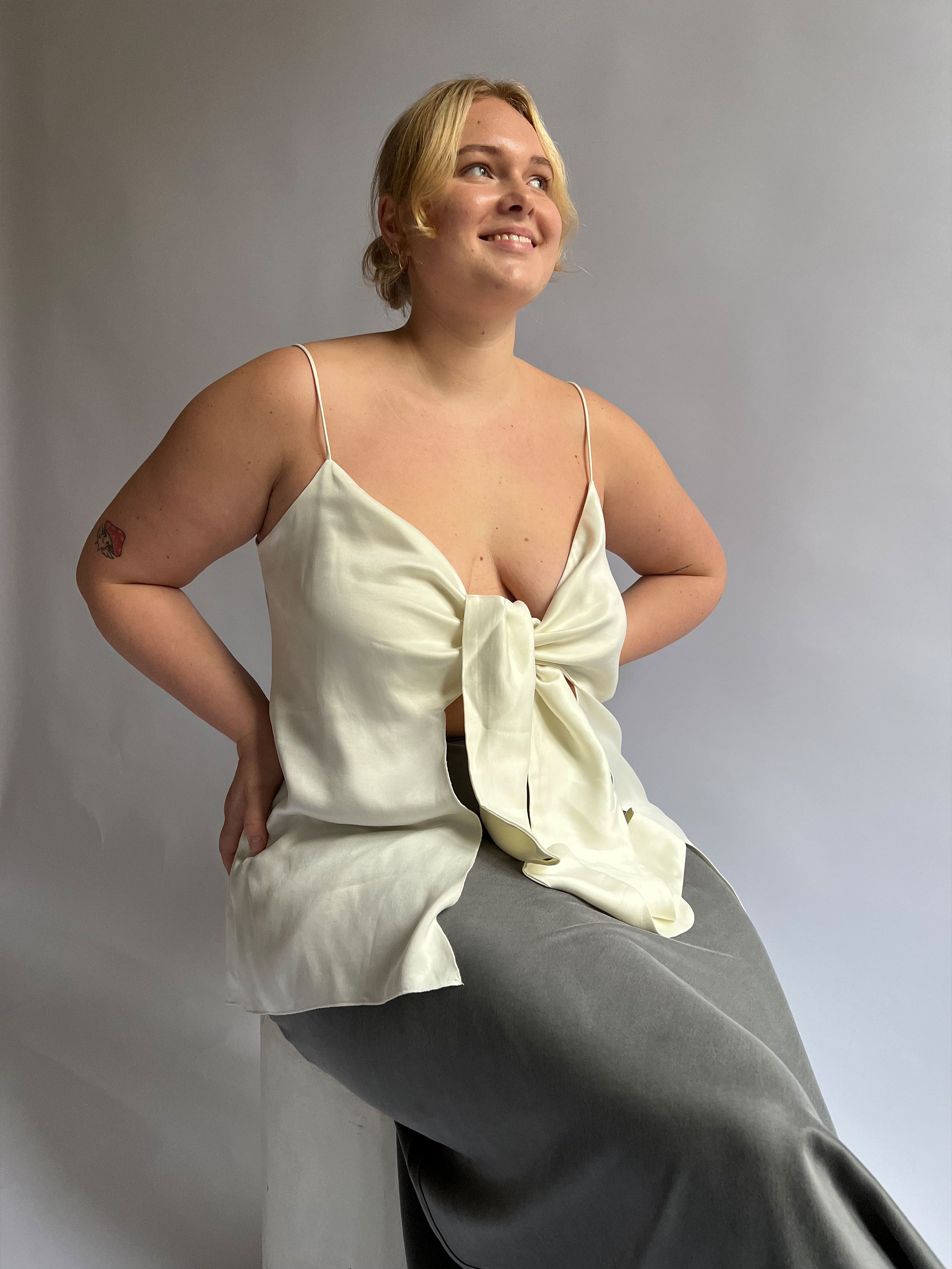 Tie Tank Top Cloud sold by djerf avenue product image thumbnail 9