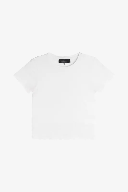 FITTED TEE - WHITE sold by Pearled Ivory