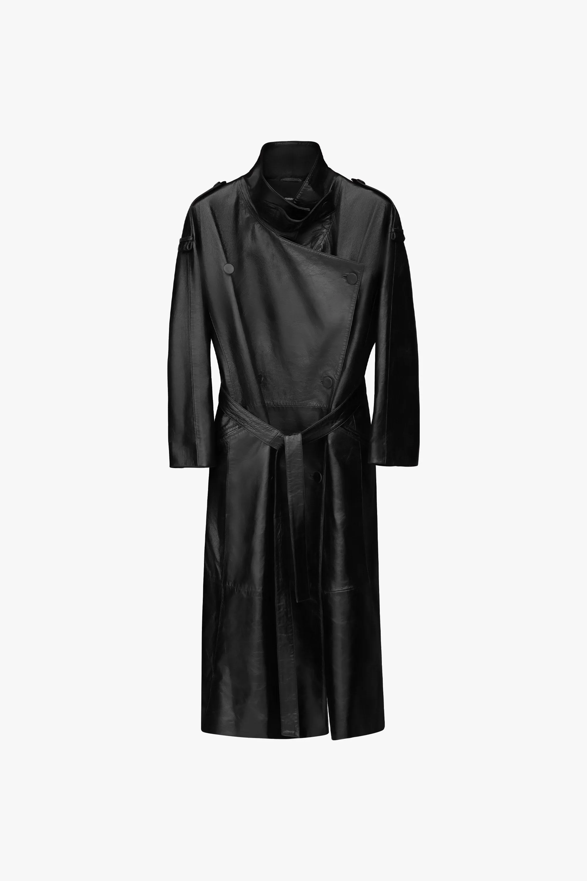 Valena Leather Trench Coat sold by Pearled Ivory