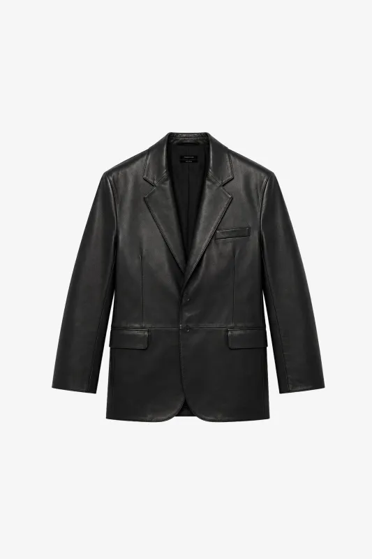 Leather Blazer made by Pearled Ivory