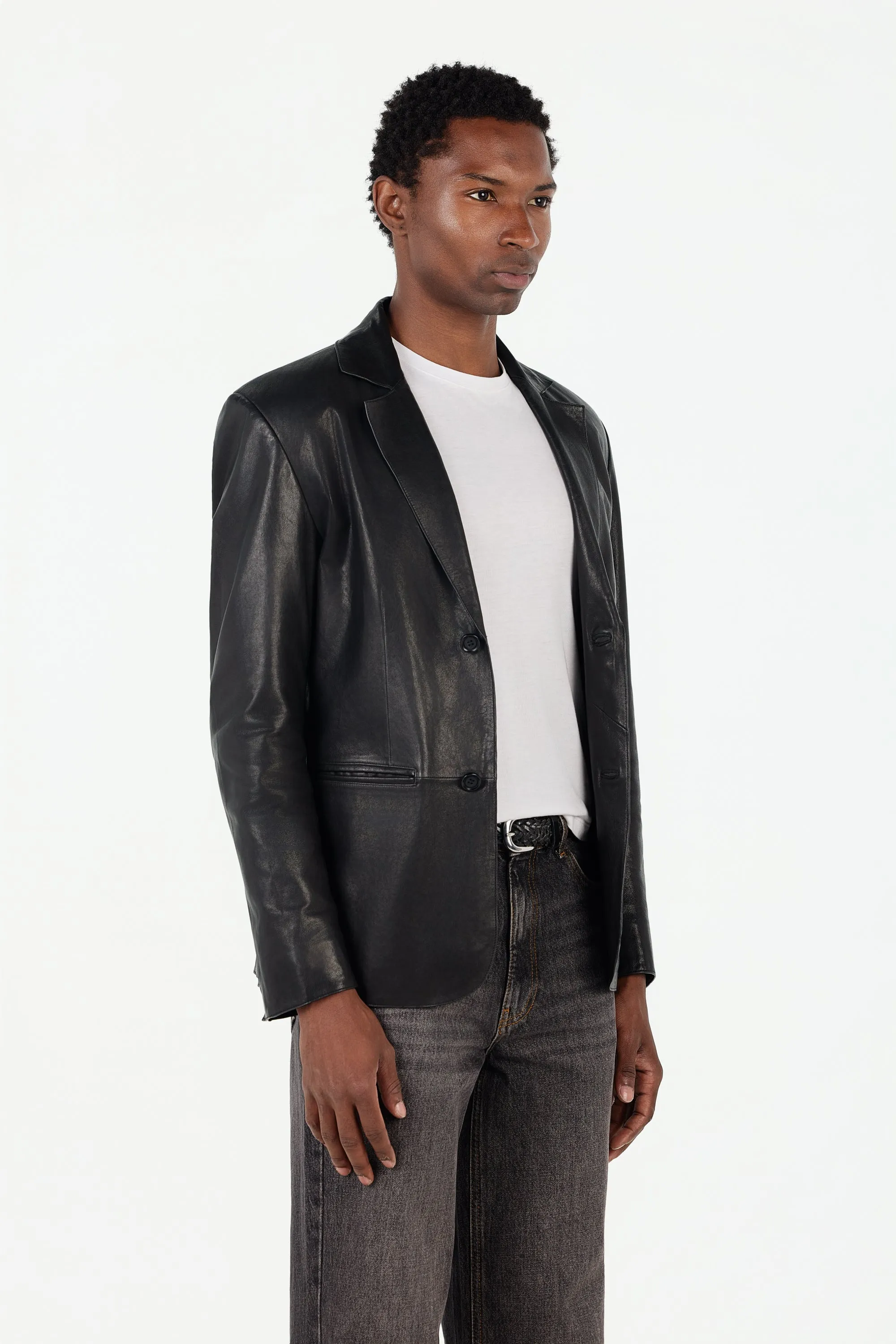Leather Blazer sold by Pearled Ivory product image thumbnail 4