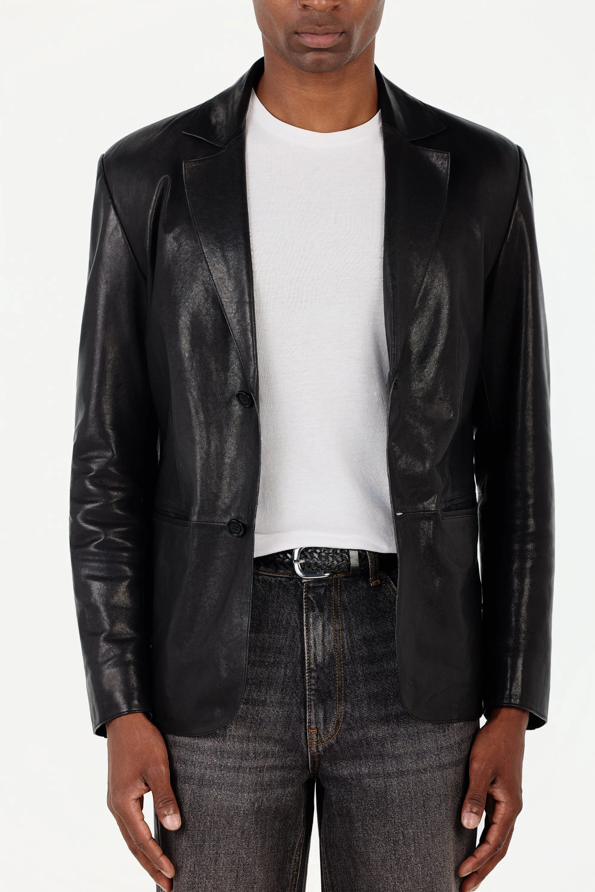 Leather Blazer sold by Pearled Ivory product image thumbnail 3