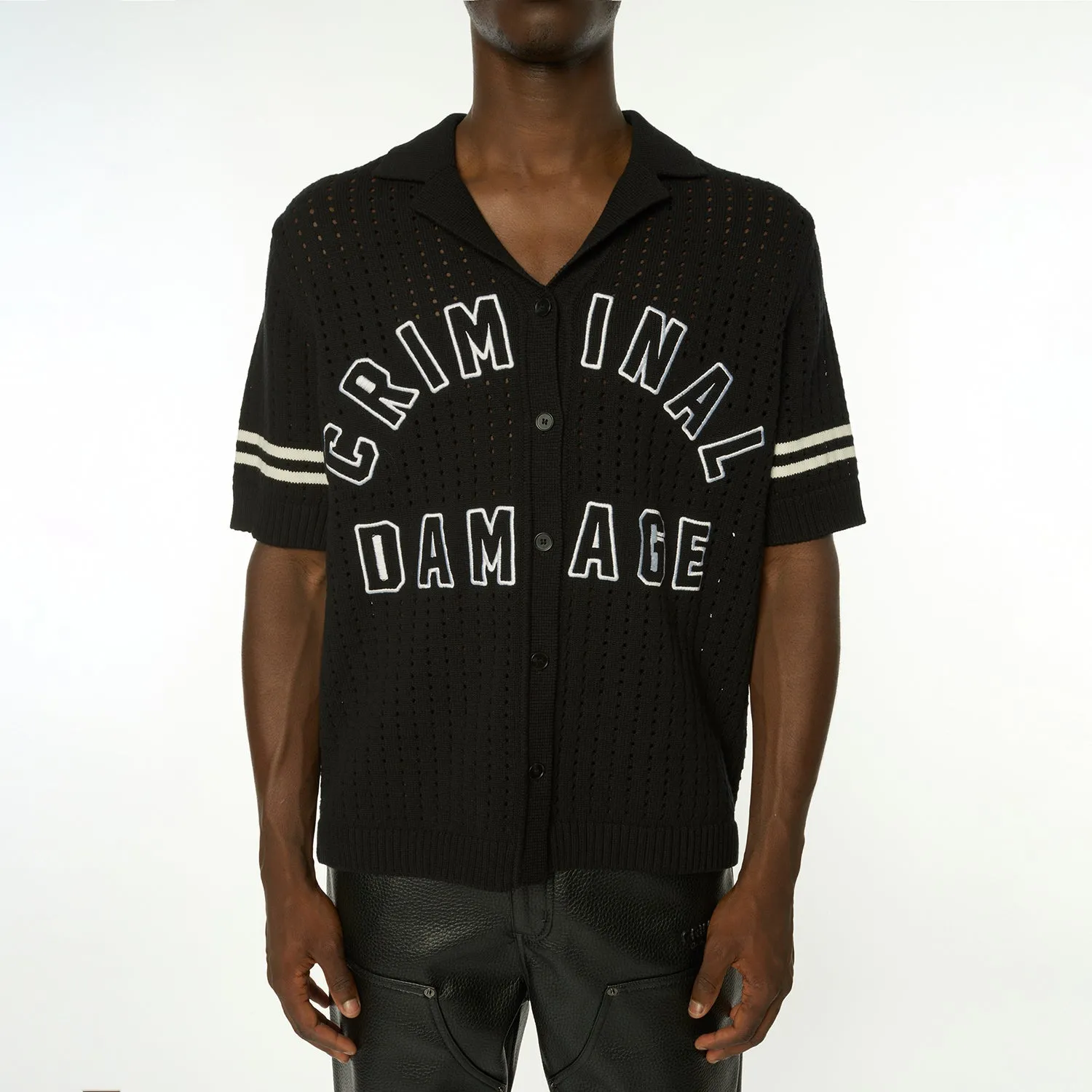 POINTELLE REVERE COLLAR SHIRT sold by Criminal Damage product image thumbnail 4