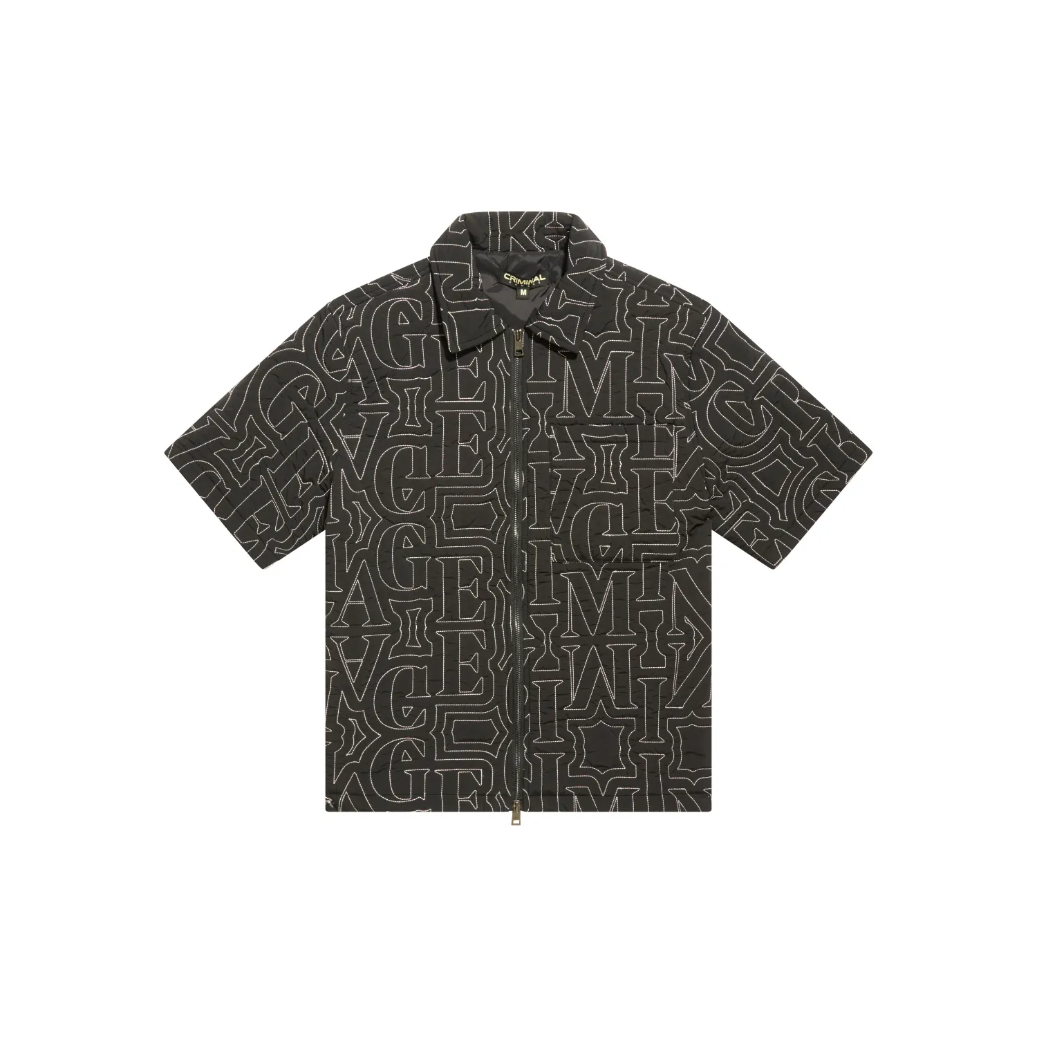 QUILT EMBROIDERY ZIP SHIRT sold by Criminal Damage