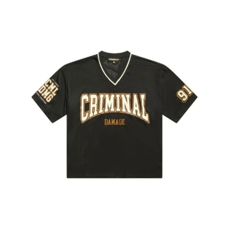 MESH V NECK JERSEY sold by Criminal Damage