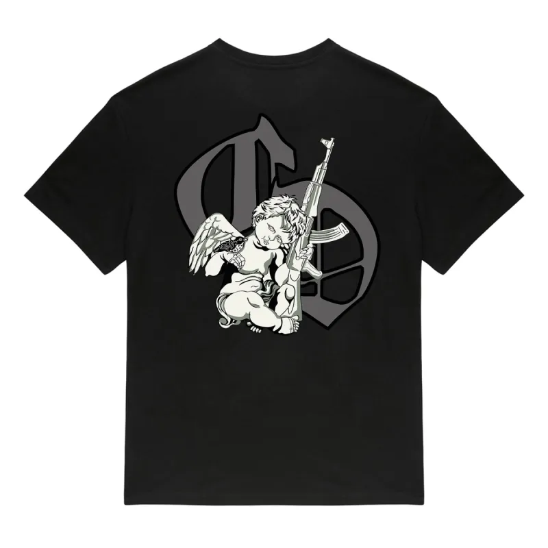 BAD ANGEL T-SHIRT - BLACK sold by Criminal Damage