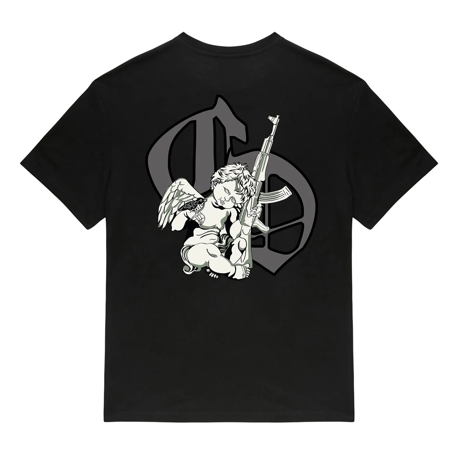BAD ANGEL T-SHIRT - BLACK sold by Criminal Damage