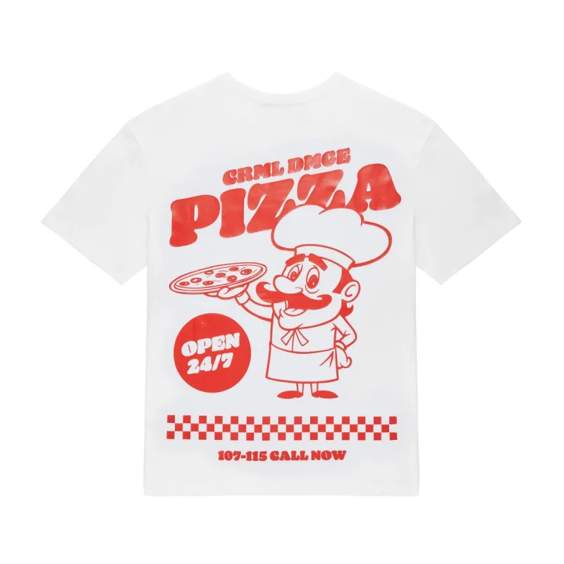 ITALIAN PIZZA T-SHIRT - WHITE sold by Criminal Damage