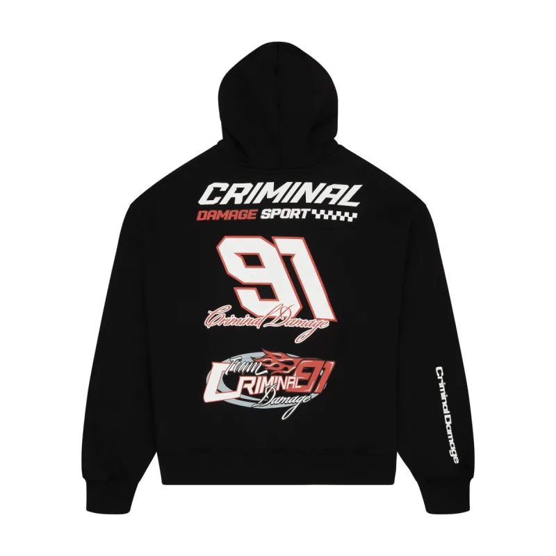 RACER BADGE HOODIE sold by Criminal Damage