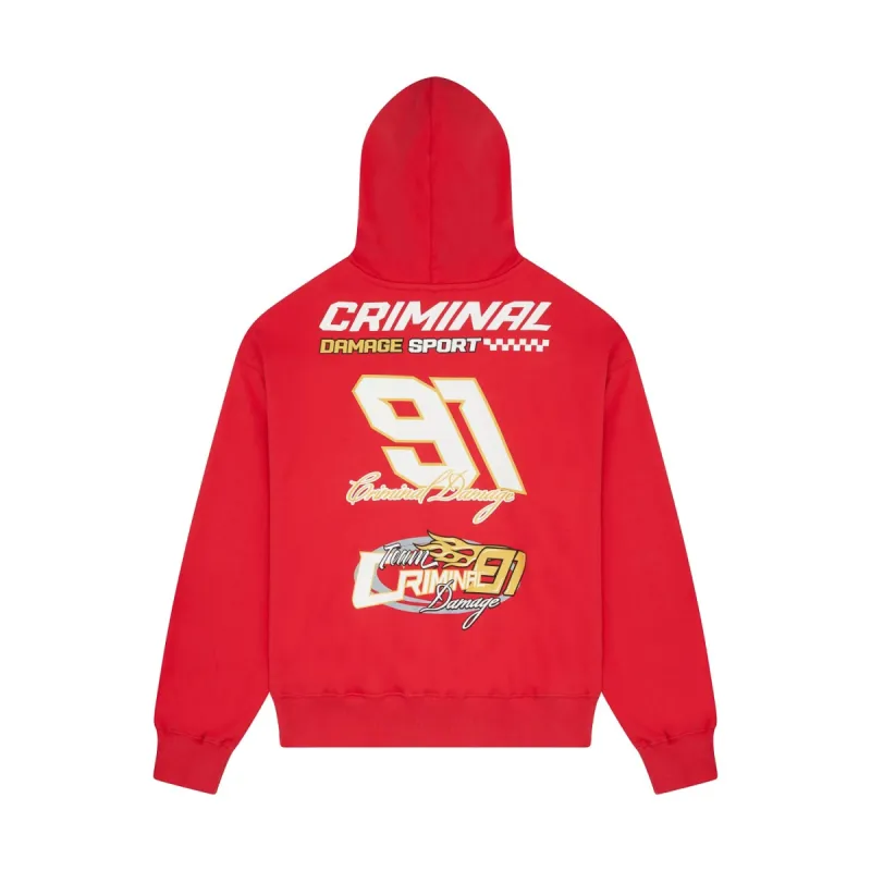 RACER BADGE HOODIE sold by Criminal Damage