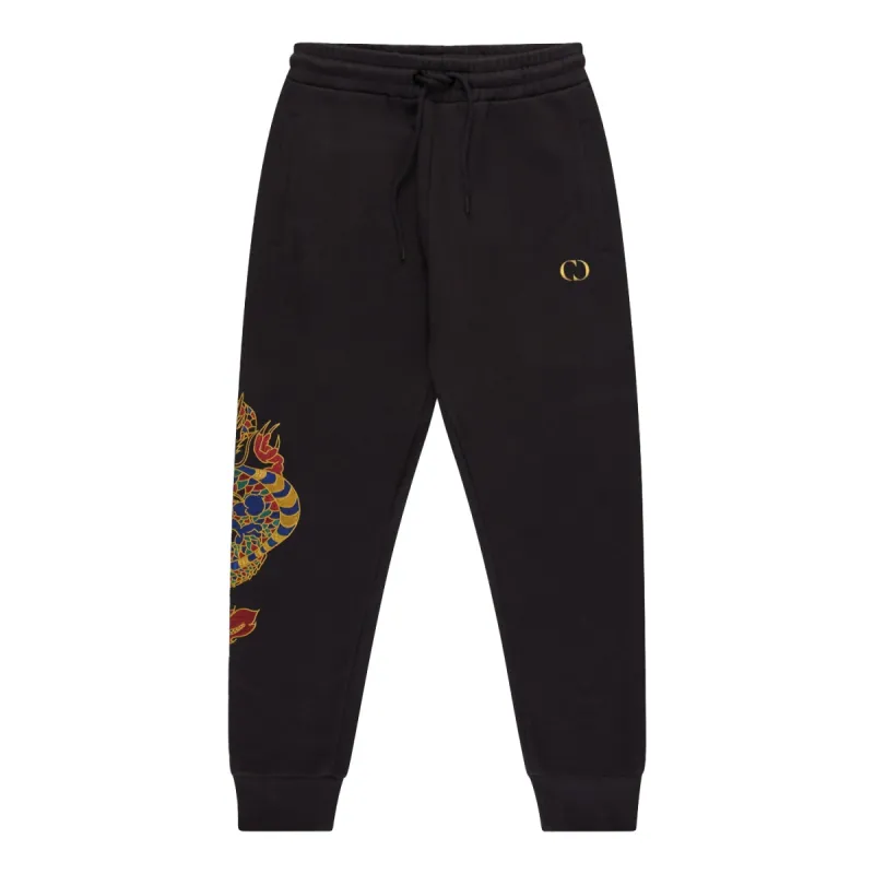 GOLD DRAGON EMBROIDERY JOGGERS sold by Criminal Damage