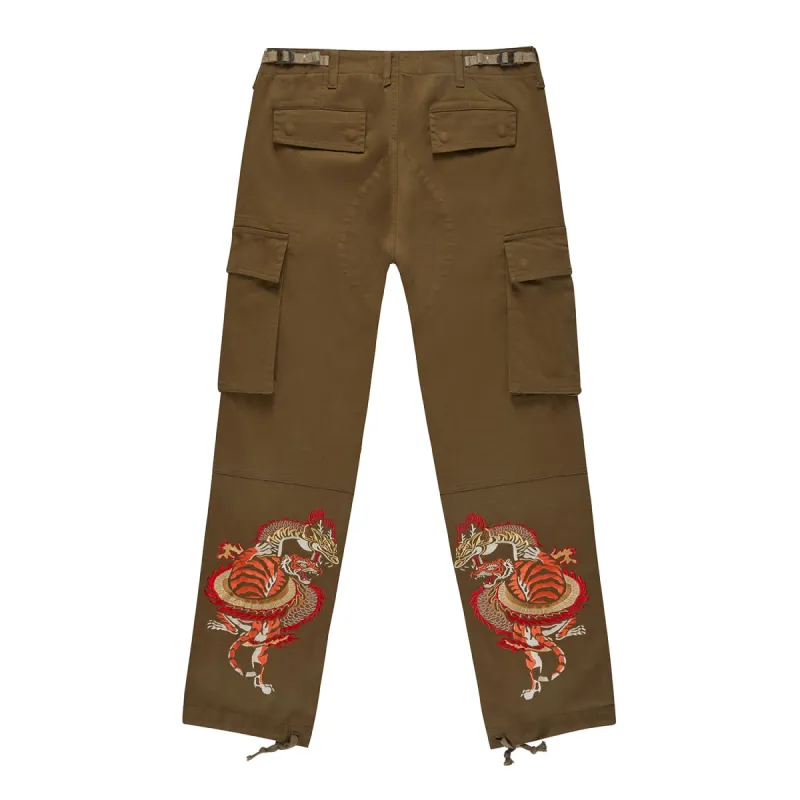 HIDDEN DRAGON CARGO PANTS sold by Criminal Damage