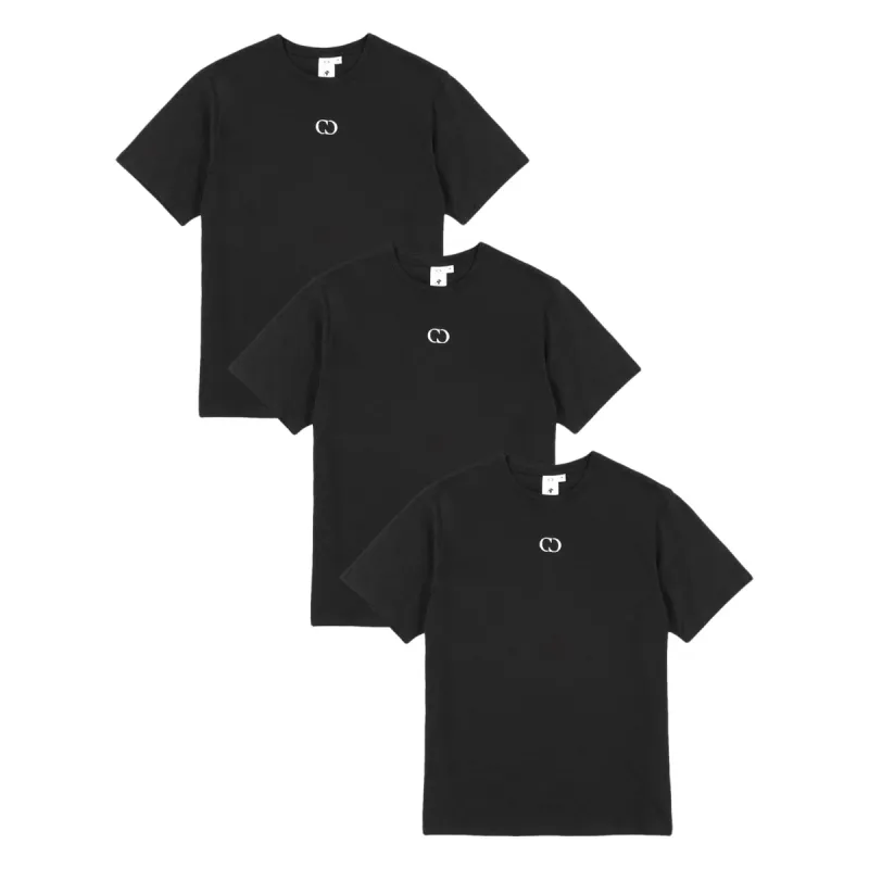 ECO ESSENTIAL 3 PACK T-SHIRT - BLACK sold by Criminal Damage