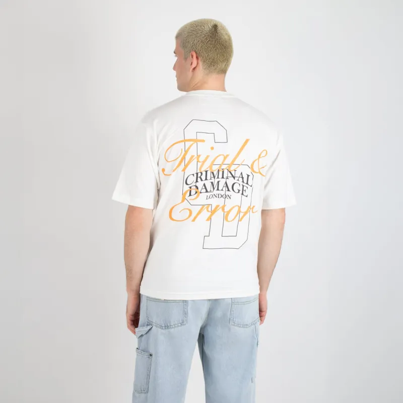 TRIAL AND ERROR T-SHIRT OFF WHITE sold by Criminal Damage