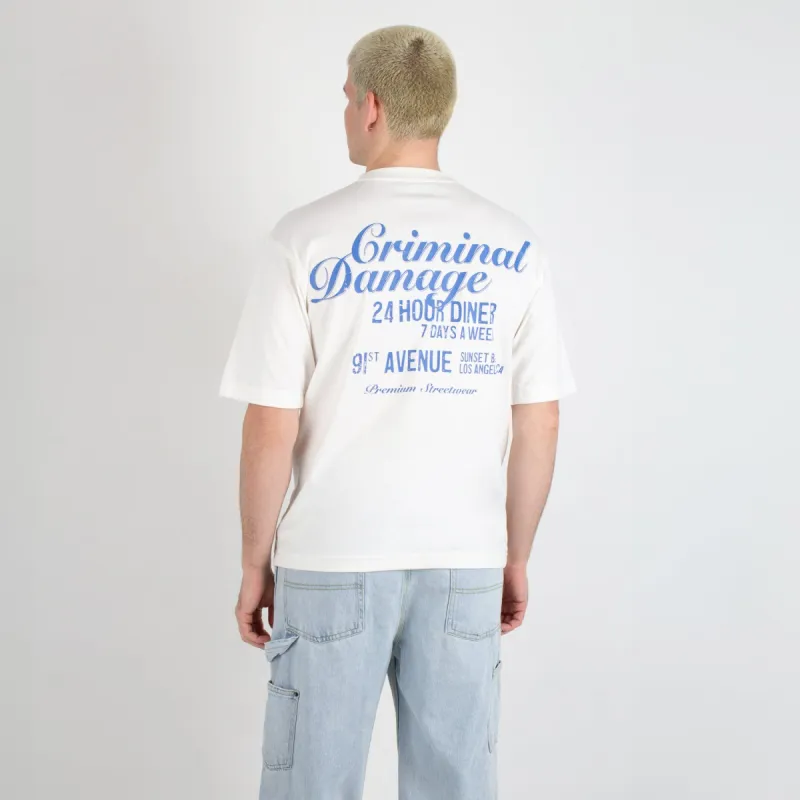 24 HOUR T-SHIRT OFF WHITE sold by Criminal Damage