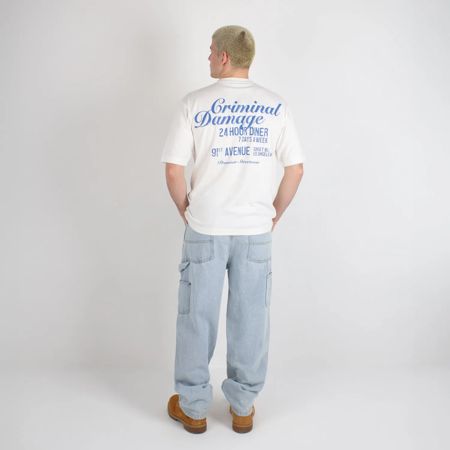 24 HOUR T-SHIRT OFF WHITE sold by Criminal Damage product image thumbnail 2