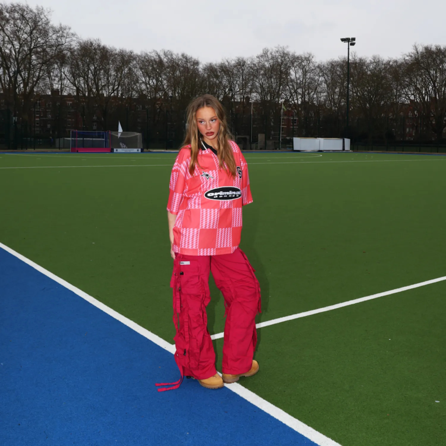 WOMENS RED CARNABY TROUSERS sold by Criminal Damage product image thumbnail 5