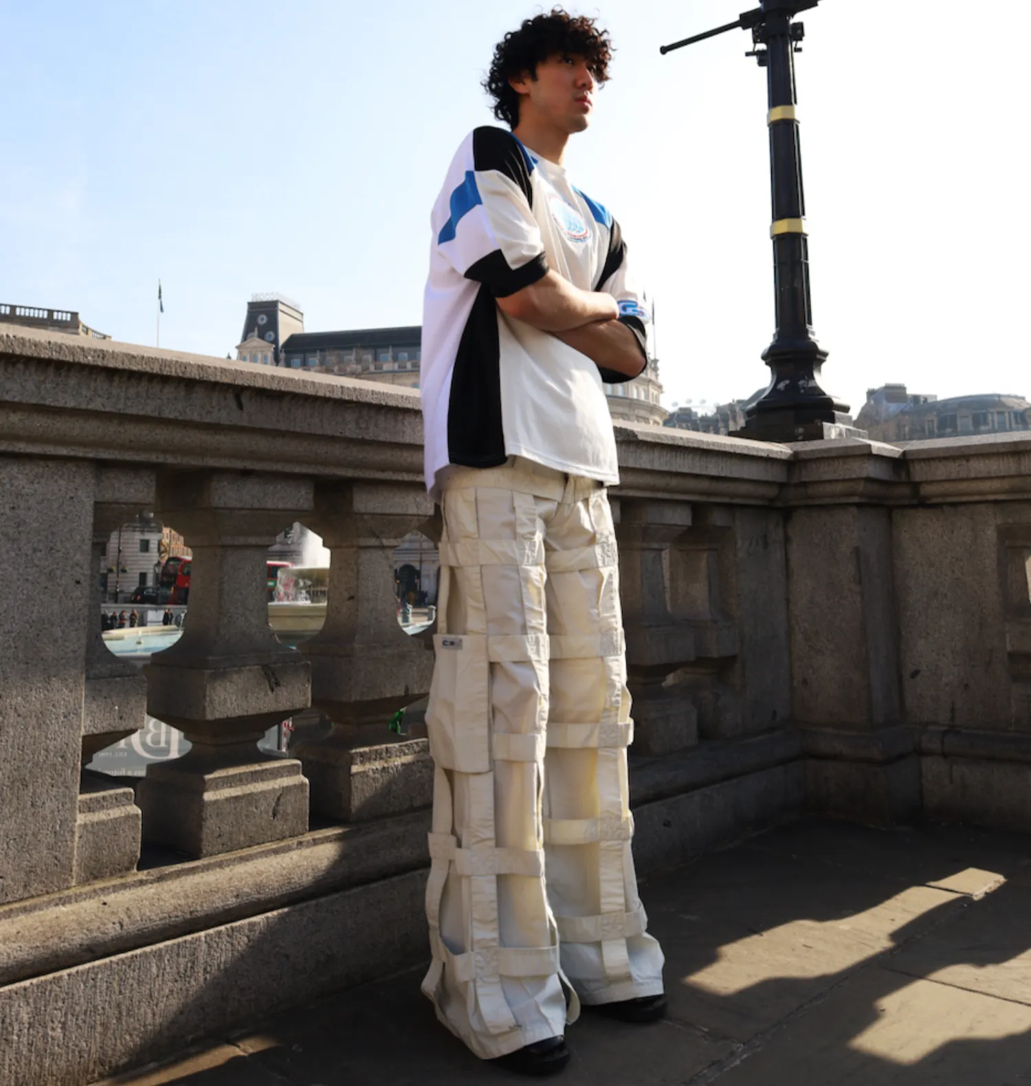 MENS OFF-WHITE LATTICE TROUSERS sold by Criminal Damage product image thumbnail 5